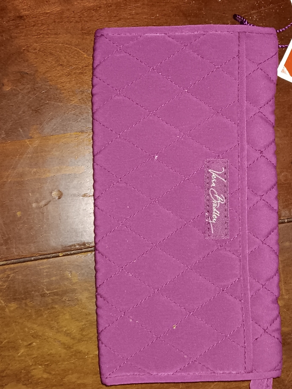 Vera Bradley Quilted Zip Wallet in Plum
